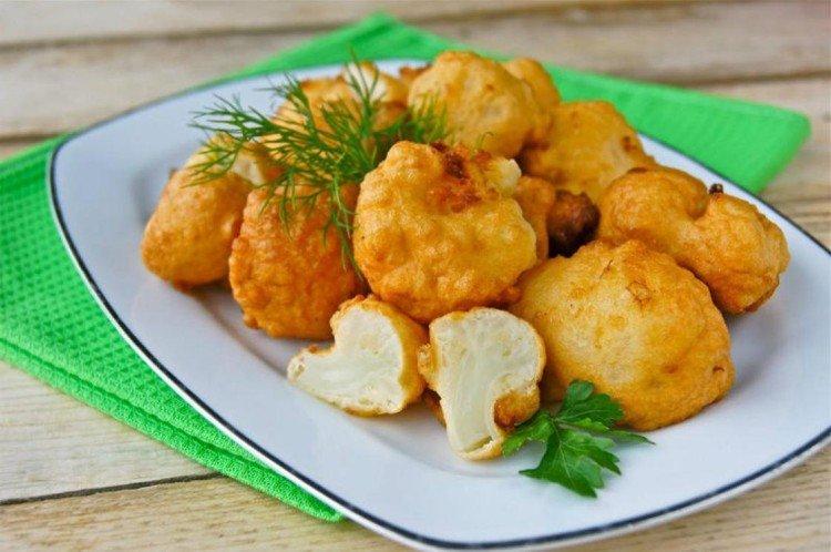 Цветная капуста в кукурузной панировке