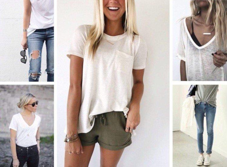 Модные женские футболки 2021 - фото