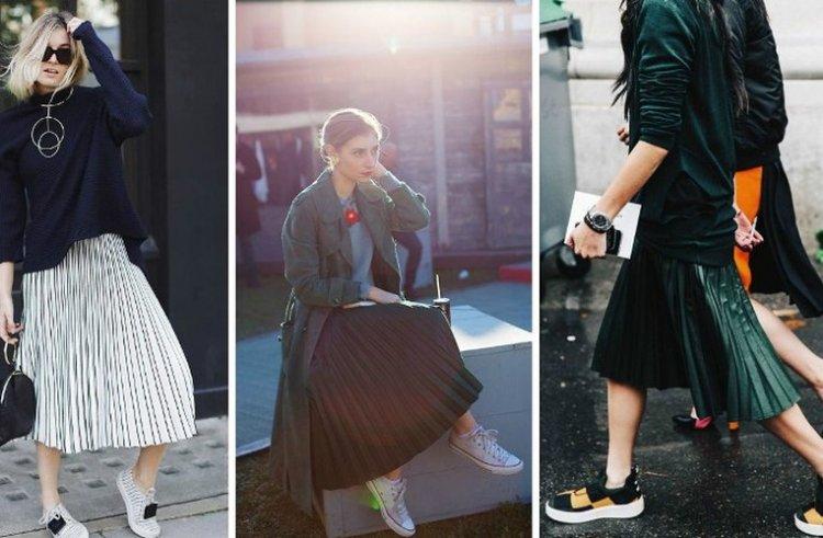 Платье с кроссовками или кедами - фото