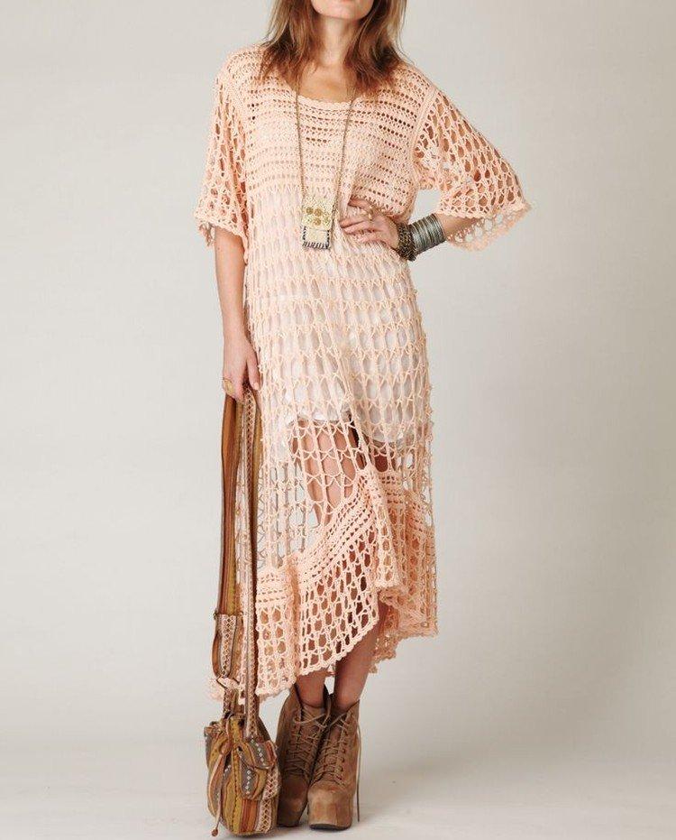 Вязаные платья в стиле бохо