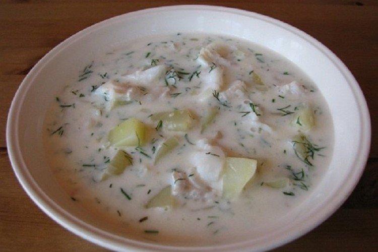 Молочный суп с сельдью