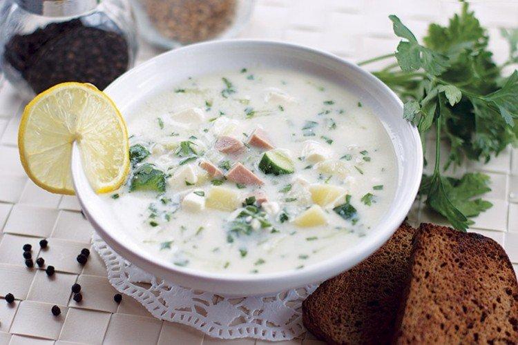 Окрошка на воде с майонезом