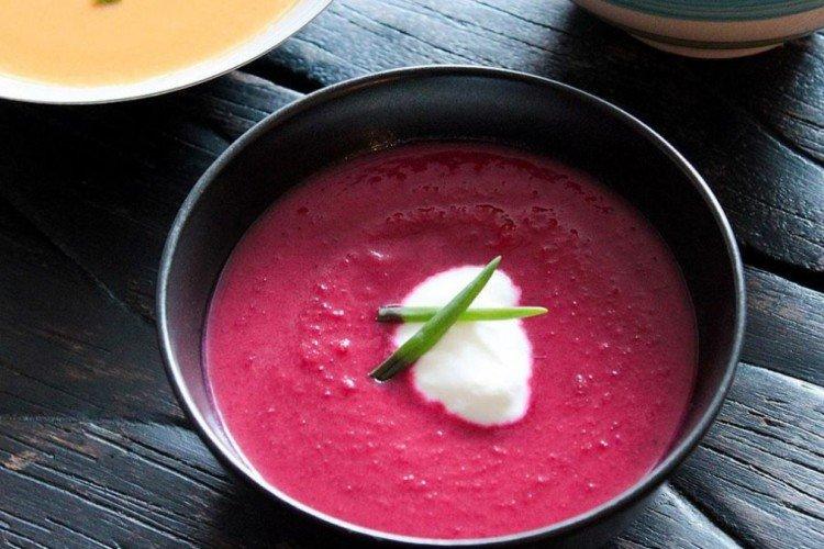 Картофельный суп со свеклой