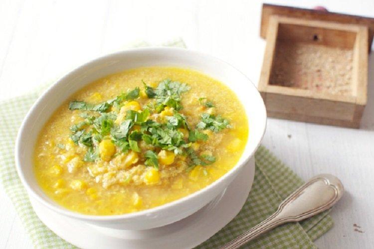 Кукурузный суп с яйцом