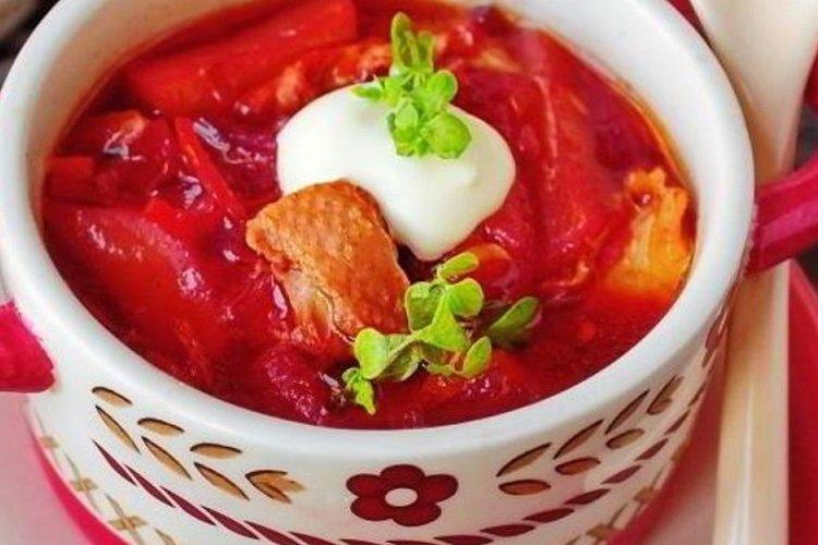 Борщ с курицей без капусты