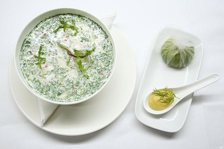 Холодный суп с сельдью