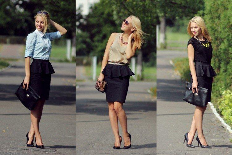 Юбка с баской