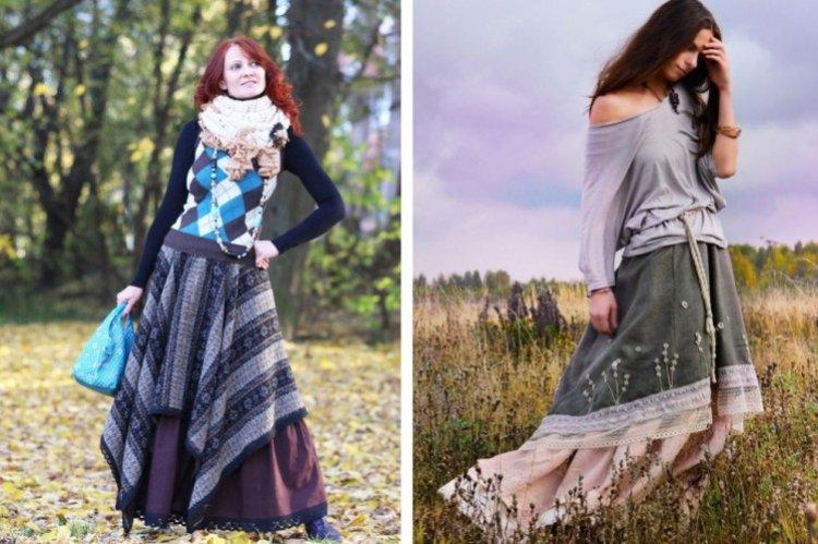 Многослойная юбка