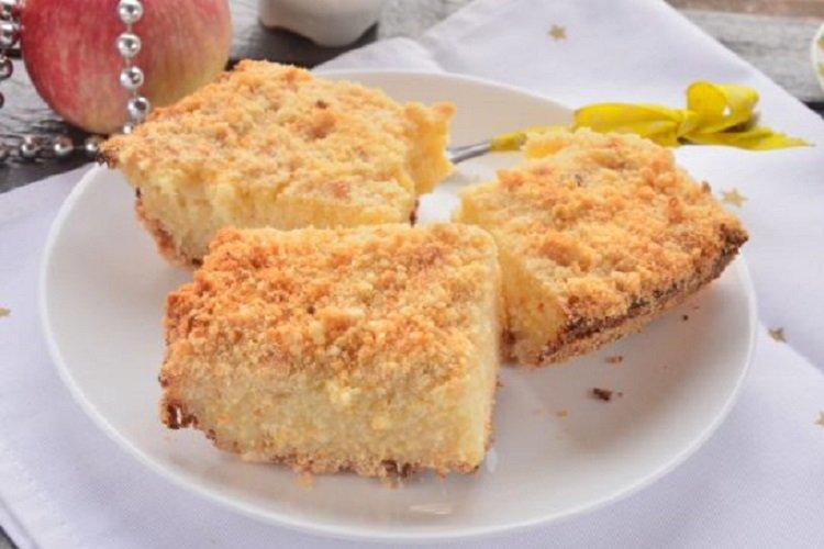 Творожная запеканка с манкой и печеньем