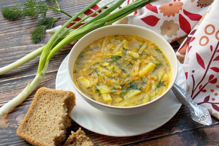 Капустный суп без мяса