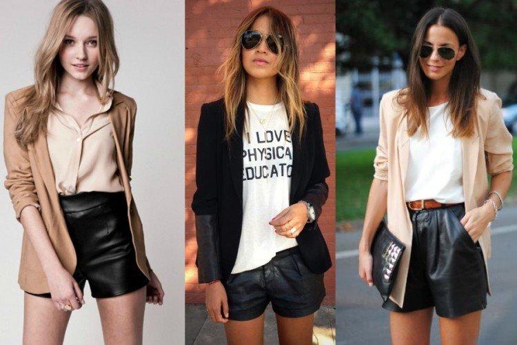 Кожаные шорты