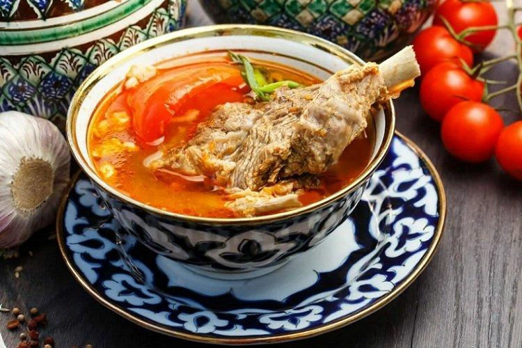 Узбекская шурпа с говядиной