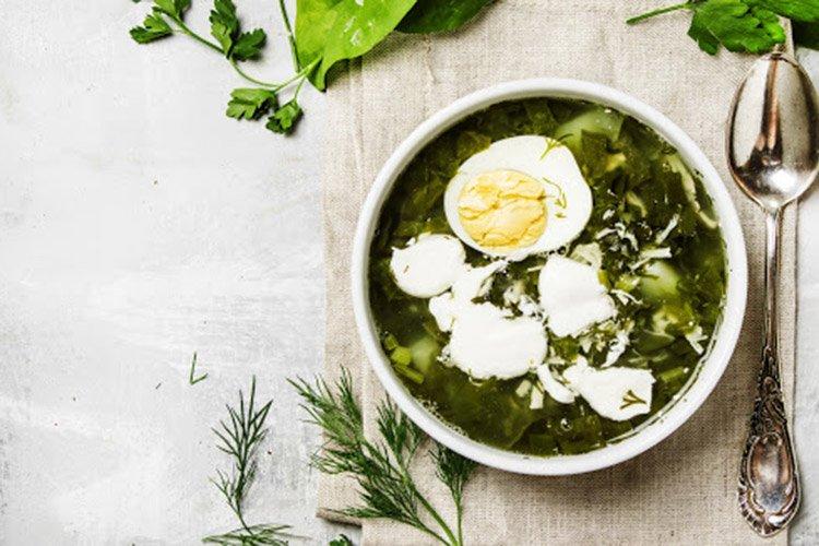 Ленивый зеленый борщ