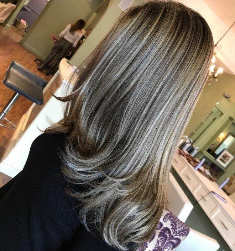 Мелирование на темные волосы - фото