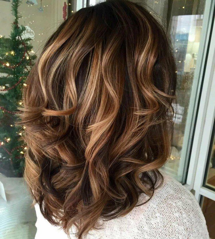 Мелирование на темные волосы - фото