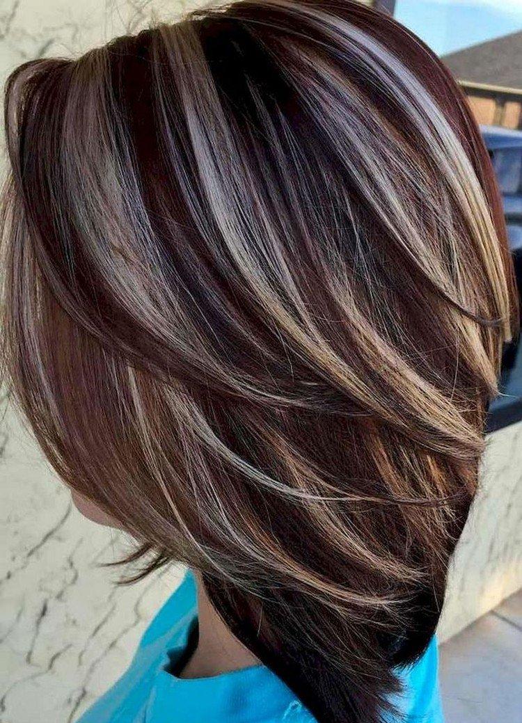 Мелирование на темные волосы - фото