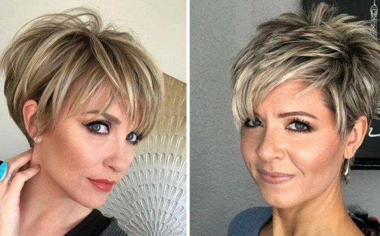 Мелирование на стрижку пикси