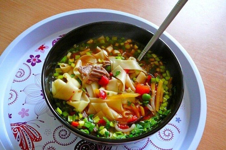 Лагман с говядиной по-алтайски