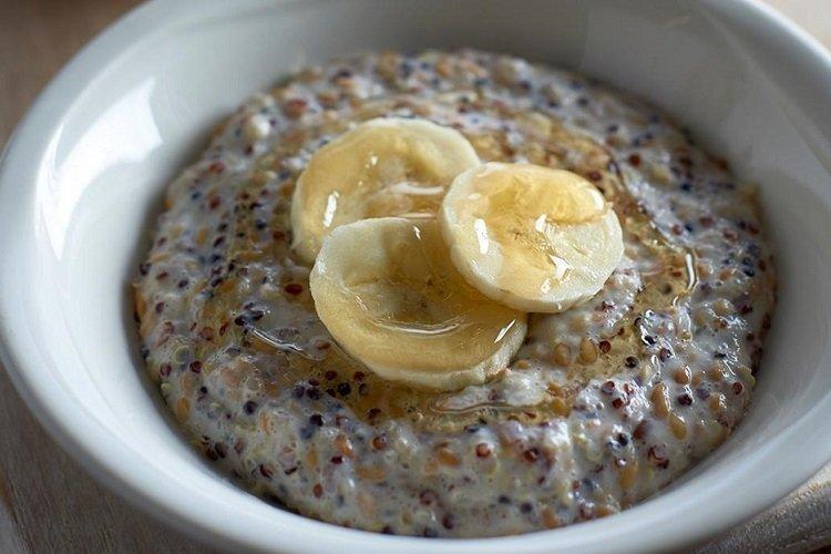 Овсяная каша с семенами льна
