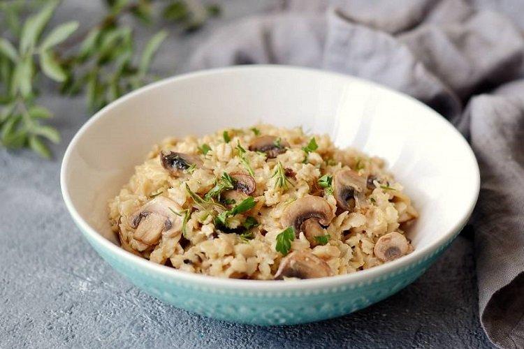 Овсянка с шампиньонами