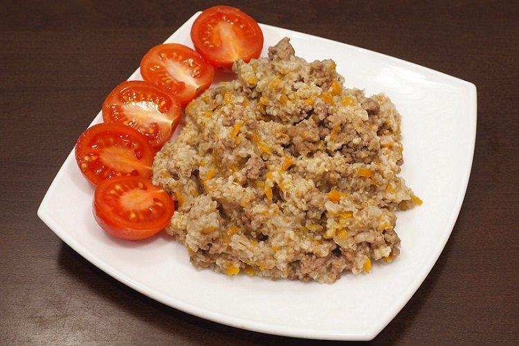 Пшеничная каша с фаршем