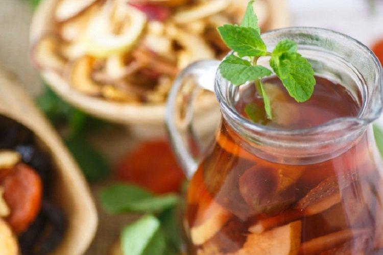 Компот из сухофруктов с мятой