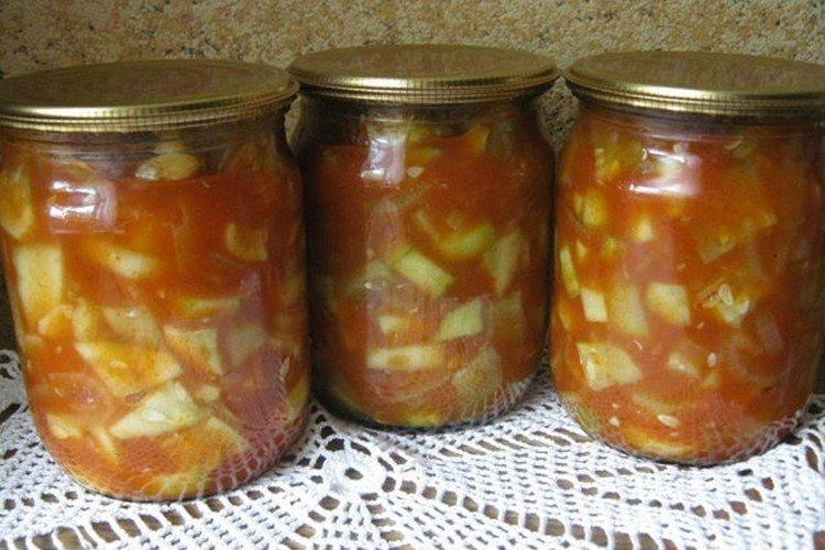 Салат из кабачков с луком и морковью на зиму