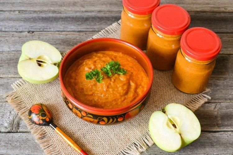 Кабачковая икра с яблоками на зиму