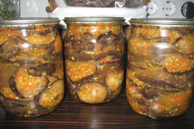 Салат из баклажанов кружочками