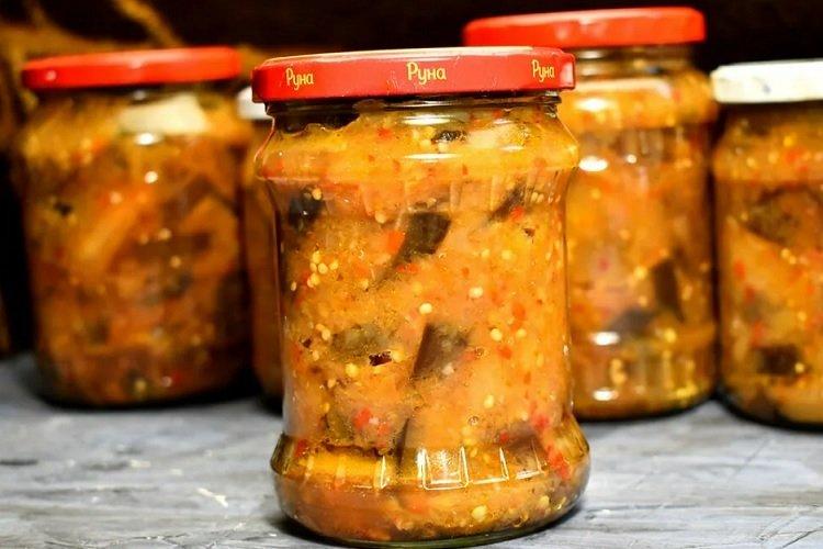 Кабачки с баклажанами на зиму