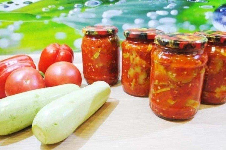 Салат из сладкого перца с кабачками