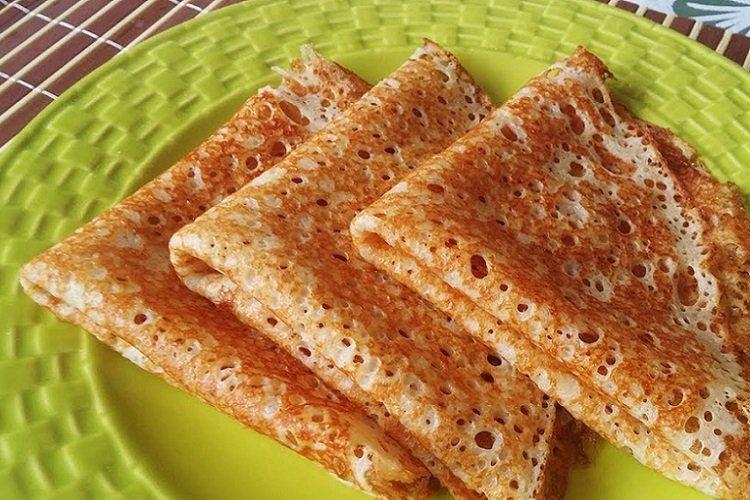 Ажурные блины на молоке