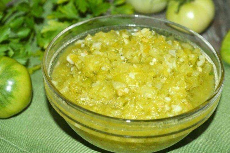 Аджика из зеленых помидоров