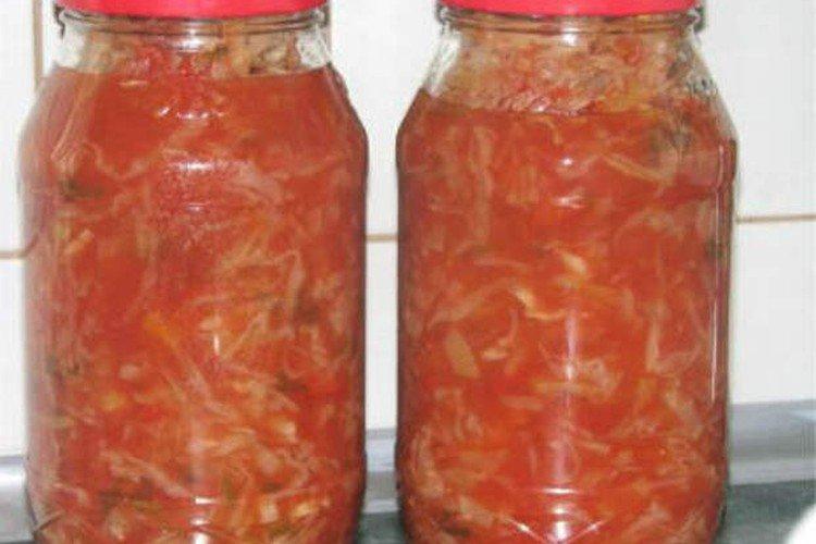 Салат из капусты с томатным соком