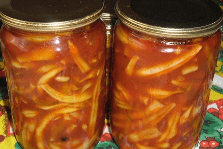 Заготовка из стручковой фасоли на зиму