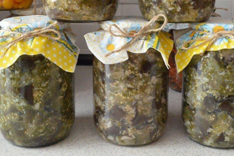 Баклажаны с грибами