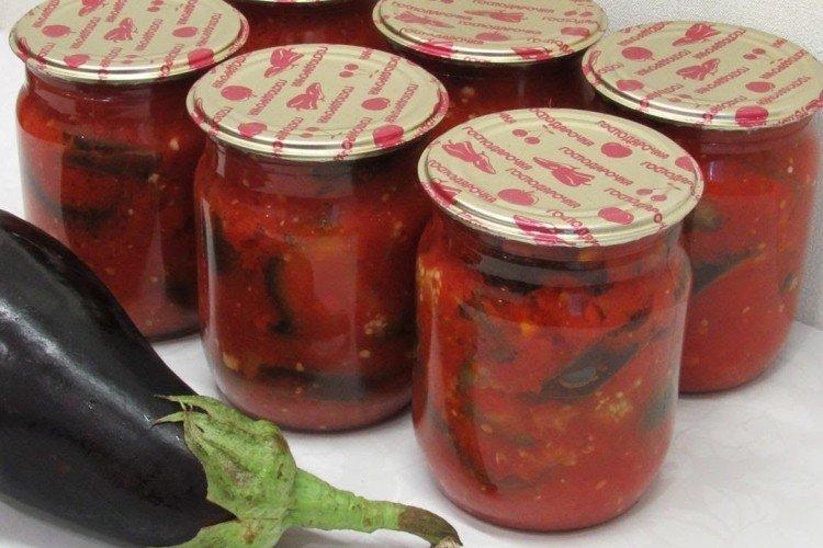 Баклажаны с помидорами на зиму