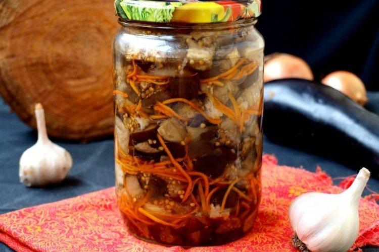 Баклажаны с морковью на зиму
