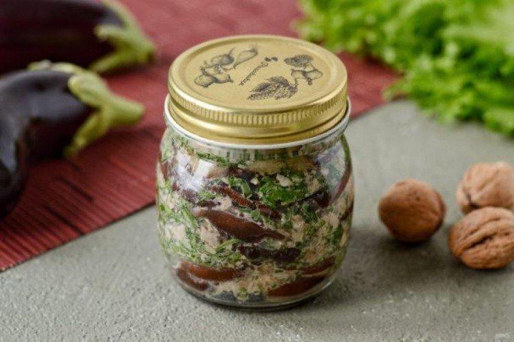 Баклажаны на зиму с орехами