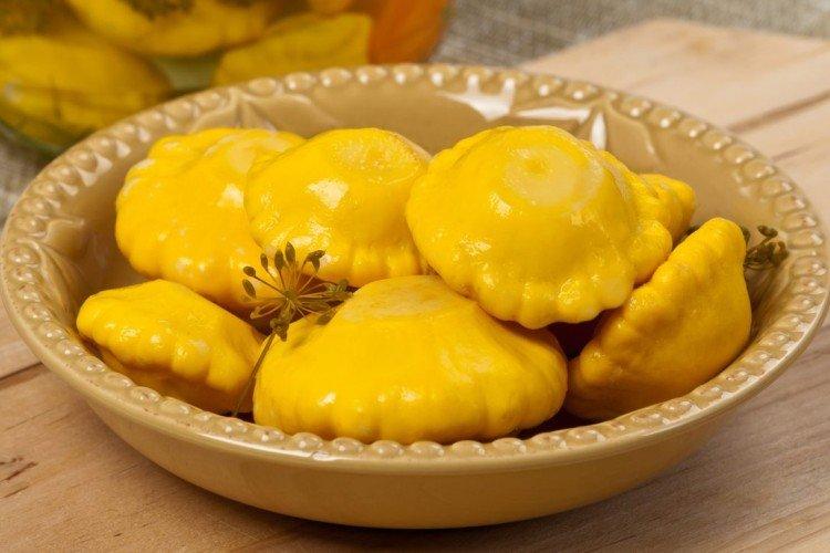 Патиссоны с горчицей на зиму