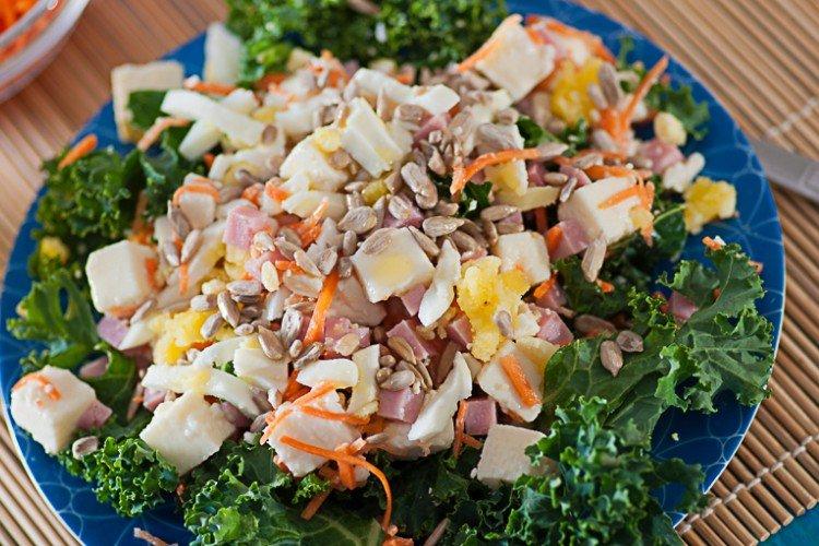 Салат с ветчиной и фетаксой