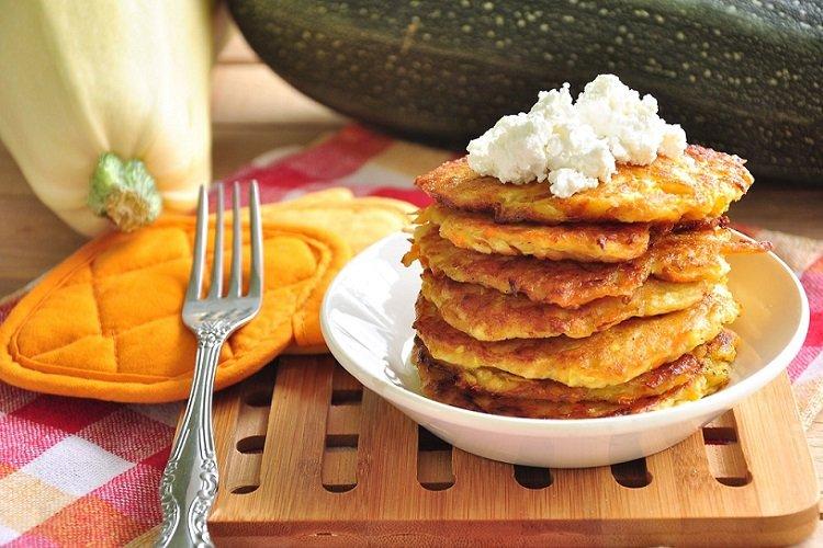 Оладьи из кабачков и творога