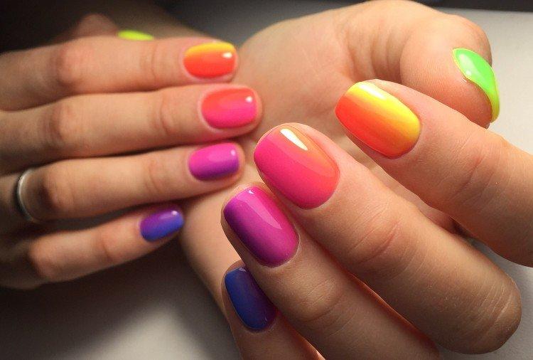Градиентный маникюр и омбре