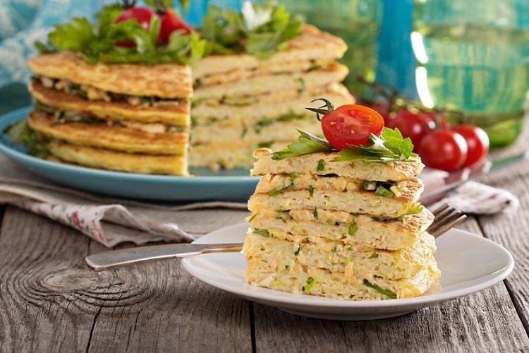 Торт из кабачков и сыра в духовке