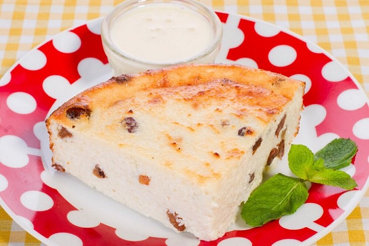 Творожная запеканка со сметанной заливкой