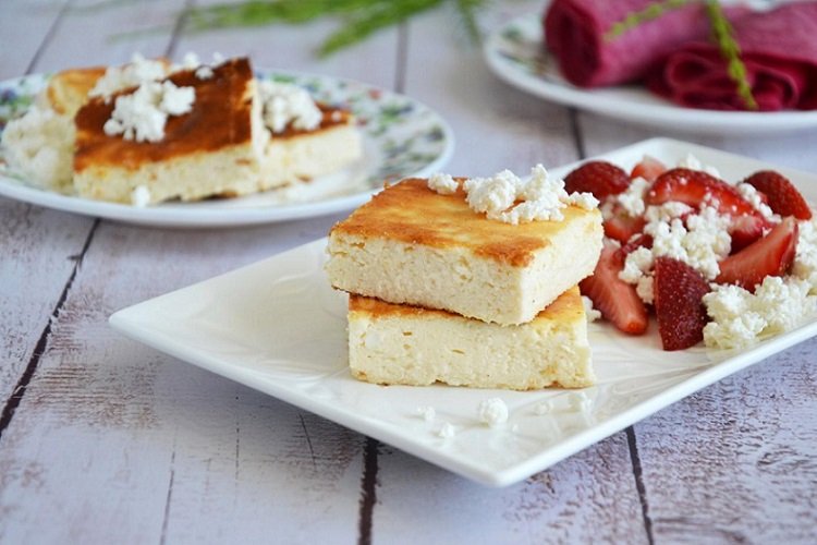 Творожная запеканка с манной крупой