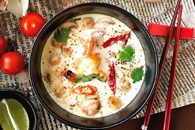 Том ям на кокосовом молоке