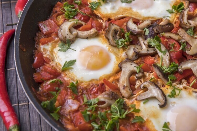 Шакшука с грибами