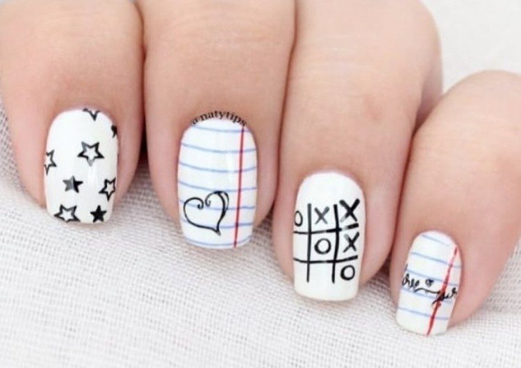 Забавные рисунки на ногтях