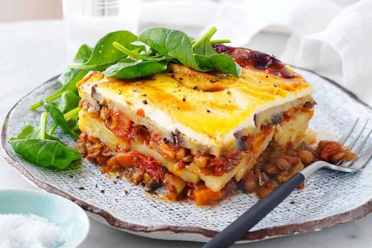 Мусака с баклажанами и кабачками